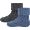 Ewers Babysokjes Twin Pack Donkergrijs/Blauw