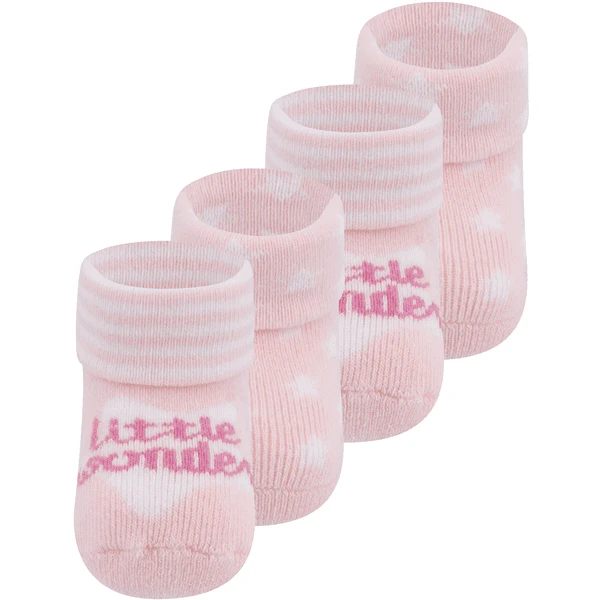 Ewers Eerste Keer Sokken 4-pack Little Wonder Roze 1 Ewers Eerste Keer Sokken 4-pack Little Wonder Roze