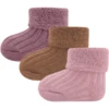 Ewers First Time Socks 3-Pack Rib/Cover Pink/Brown/Dark Pink