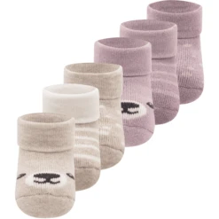 Ewers Sokken Voor De Eerste Keer 6 Pak Bear Rose Smoke/Latte