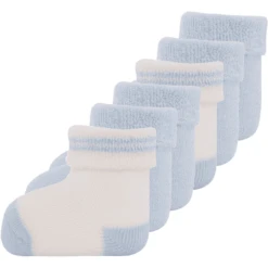 Ewers Sokken Voor Het Eerst 6-pack Newborn Blauw -Kleintje Luxe ewers sokken voor het eerst 6 pack newborn blauw a349835 4