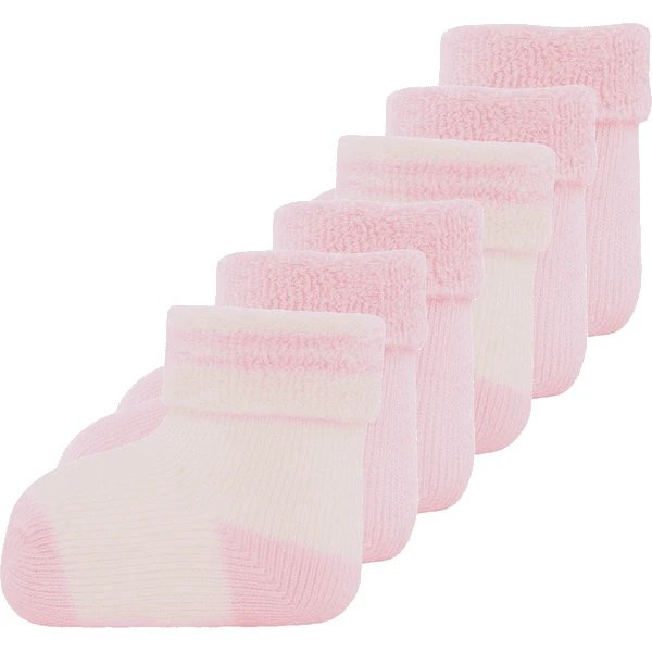 Ewers Sokken Voor Het Eerst 6-pack Newborn Roze 1 Ewers Sokken Voor Het Eerst 6-pack Newborn Roze