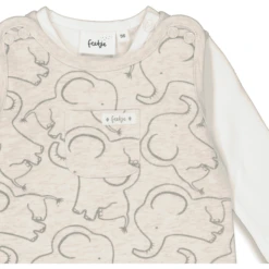 Feetje 2-delig Rompertje Elephant Nature Melange -Kleintje Luxe feetje 2 delig rompertje elephant nature melange a411692 2