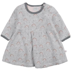 Feetje Jurk AOP Regenboog Grijs -Kleintje Luxe feetje jurk aop regenboog grijs a297976 2