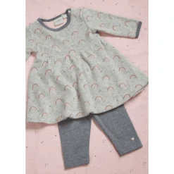 Feetje Jurk AOP Regenboog Grijs -Kleintje Luxe feetje jurk aop regenboog grijs a297976 3