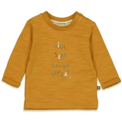 Feetje Lange Mouw Shirt Repeat Griddly Bear Okergeel