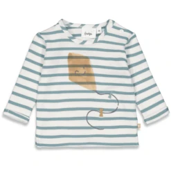 Feetje Long Sleeve Shirt Striped Keep On Smiling Natuur