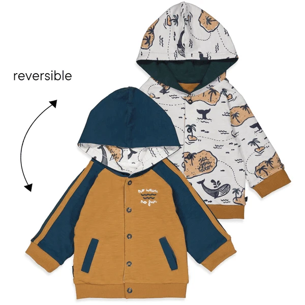 Feetje Omkeerbaar Jasje No Waves No Fun Indigo 1 Feetje Omkeerbaar Jasje No Waves No Fun Indigo