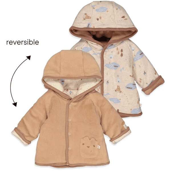 Feetje Omkeerbare Jas Bear Y Nice Zand 1 Feetje Omkeerbare Jas Bear Y Nice Zand