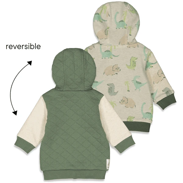 Feetje Omkeerbare Jas Cool-A-Saurus Leger 2 Feetje Omkeerbare Jas Cool-A-Saurus Leger - Afbeelding 2