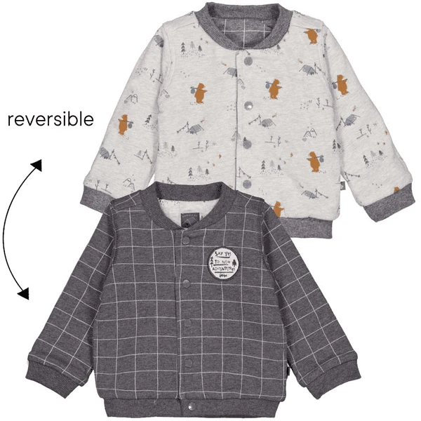 Feetje Omkeerbare Jas Griddly Bear Antraciet Gemêleerd 1 Feetje Omkeerbare Jas Griddly Bear Antraciet Gemêleerd