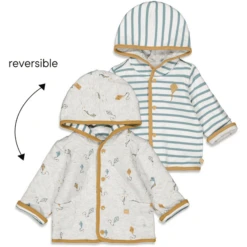 Feetje Omkeerbare Jas Keep On Smiling Grijs Melange