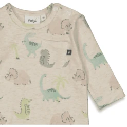 Feetje Shirt Met Lange Mouwen AOP Cool-A-Saurus Sand Melange -Kleintje Luxe feetje shirt met lange mouwen aop cool a saurus sand melange a416060 2