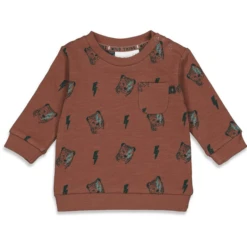 Feetje Sweatshirt Wild Thing Bruin -Kleintje Luxe feetje sweatshirt wild thing bruin a317393 3