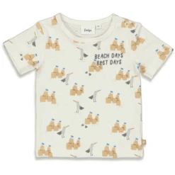 Feetje T-shirt Stranddagen Sand Melange -Kleintje Luxe feetje t shirt stranddagen sand melange a411708 3