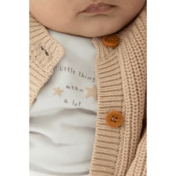 Feetje Vest Ocean Child Sand Melange -Kleintje Luxe feetje vest ocean child sand melange a409212 2