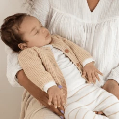 Feetje Vest Ocean Child Sand Melange -Kleintje Luxe feetje vest ocean child sand melange a409212 4