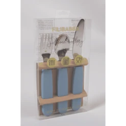 Filibabba Bestekset Silicone Powder Blauw -Kleintje Luxe filibabba bestekset silicone powder blauw a399790 3