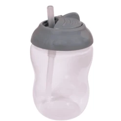 Filibabba Drinkfles Met Rietje Donkergrijs, 270 Ml