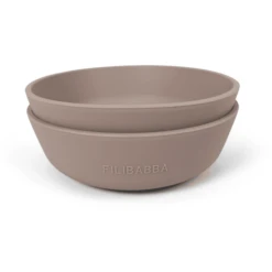 Filibabba Siliconen Kom 2-Pack - Warm Grijs