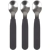Filibabba Siliconen Lepel 3-pack, Stone Grijs