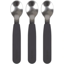 Filibabba Siliconen Lepel 3-pack, Stone Grijs