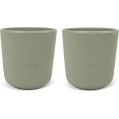 Filibabba Siliconen Mok 2-pack - Groen