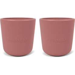 Filibabba Siliconen Mok 2-pack - Roos