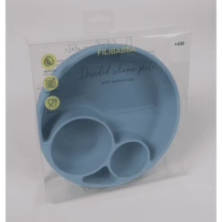 Filibabba Split Silicone Plaat - Powder Blauw -Kleintje Luxe filibabba split silicone plaat powder blauw a399713 3