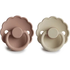 FRIGG Fopspeen Daisy Latex, Blush / Cream 0-6 Maanden, 2 Stuks -Kleintje Luxe frigg fopspeen daisy latex blush cream 0 6 maanden 2 stuks a396086 2