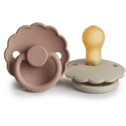 FRIGG Fopspeen Daisy Latex, Blush / Cream 0-6 Maanden, 2 Stuks -Kleintje Luxe frigg fopspeen daisy latex blush cream 0 6 maanden 2 stuks a396086 3