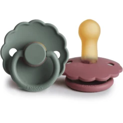 FRIGG Fopspeen Daisy Latex, Dusty Rose/Lily Pad 6-18 Maanden, 2 Stuks -Kleintje Luxe frigg fopspeen daisy latex dusty rose lily pad 6 18 maanden 2 stuks a396113 3