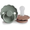 FRIGG Fopspeen Daisy Silicone, Lily Pad/Rose Gold 6-18 Maanden, 2 Stuks.