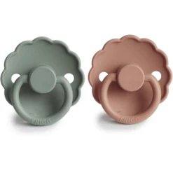 FRIGG Fopspeen Daisy Silicone, Lily Pad/Rose Gold 6-18 Maanden, 2 Stuks. -Kleintje Luxe frigg fopspeen daisy silicone lily pad rose gold 6 18 maanden 2 stuks a397570 2