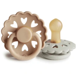 FRIGG Fopspeen Sprookjes Latex De Nieuwe Kleren Van De Keizer/ Onhandige Hans 0-6 Maanden, 2 Stuks.