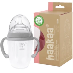 Haakaa® Babyfles, Generatie 3 250 Ml Grijs -Kleintje Luxe haakaa babyfles generatie 3 250 ml grijs a344446 3