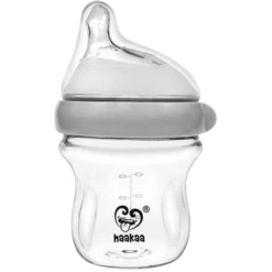 Haakaa® Babyfles Glas, Generatie 3 90 Ml In Grijs