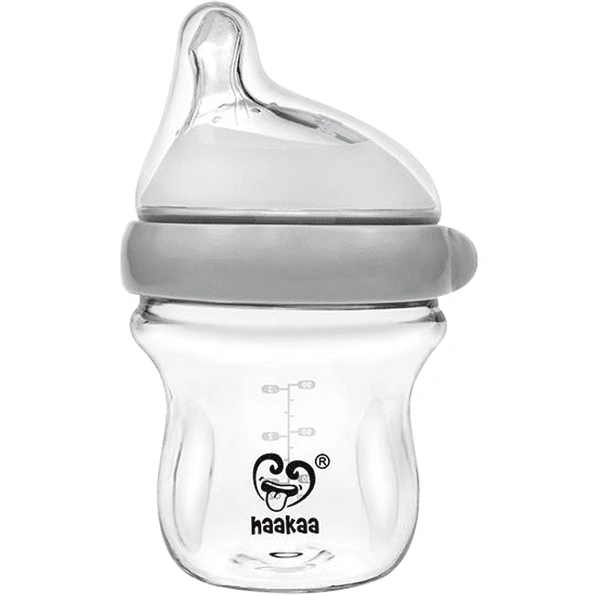 Haakaa® Babyfles Glas, Generatie 3 90 Ml In Grijs 1 Haakaa® Babyfles Glas, Generatie 3 90 Ml In Grijs
