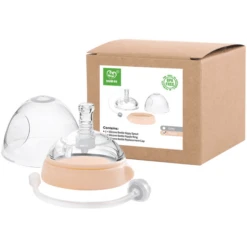 Haakaa® Drinkfles Hulpstuk Met Rietje Set Peach -Kleintje Luxe haakaa drinkfles hulpstuk met rietje set peach a345303 2