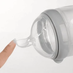 Haakaa® Drinkflesgarnituur Voedingslepelset, Grijs -Kleintje Luxe haakaa drinkflesgarnituur voedingslepelset grijs a345314 3