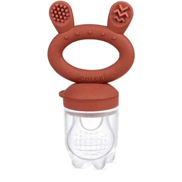 Haakaa® Vruchtenspeen, Incl. Diepvriesdeksel Set Koper Rood 1 Haakaa® Vruchtenspeen, Incl. Diepvriesdeksel Set Koper Rood