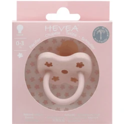 HEVEA Fopspeen - Natuurrubber / Powder Roze / Den / Bloem (0-3 Mon.) -Kleintje Luxe hevea fopspeen natuurrubber powder roze den bloem 0 3 mon a295161 3