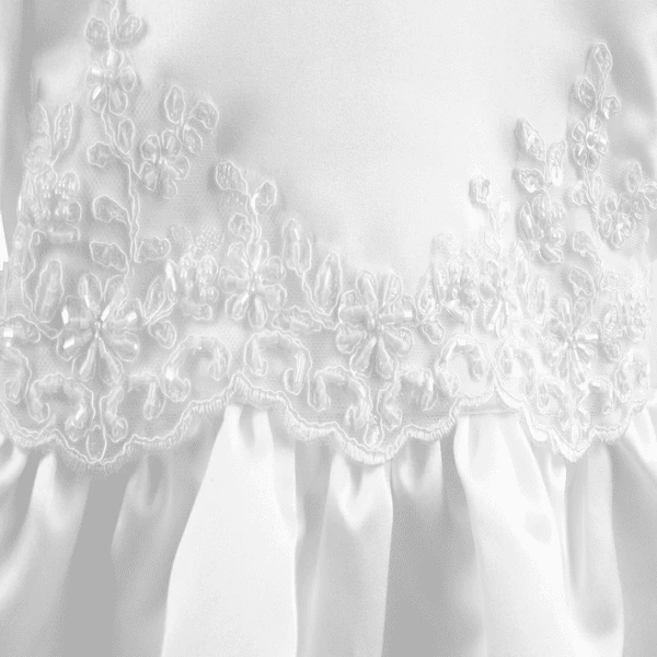 HOBEA-Duitslandse Doopjurk Diana Met Parelborduursel Wit 2 HOBEA-Duitslandse Doopjurk Diana Met Parelborduursel Wit - Afbeelding 2