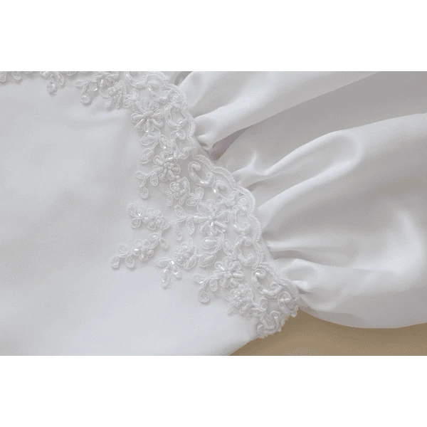 HOBEA-Duitslandse Doopjurk Diana Met Parelborduursel Wit 3 HOBEA-Duitslandse Doopjurk Diana Met Parelborduursel Wit - Afbeelding 3