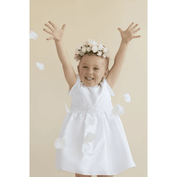 HOBEA-Duitslandse Doopjurk Diana Met Parelborduursel Wit 4 HOBEA-Duitslandse Doopjurk Diana Met Parelborduursel Wit - Afbeelding 4