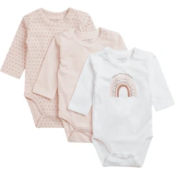 Hust & Claire Lange Mouw Bodysuit Basis Apricot 3-pack -Kleintje Luxe hust amp claire lange mouw bodysuit basis apricot 3 pack a341512 2