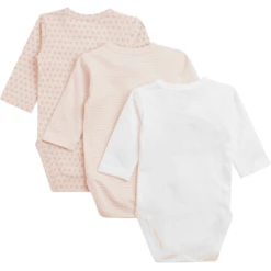 Hust & Claire Lange Mouw Bodysuit Basis Apricot 3-pack -Kleintje Luxe hust amp claire lange mouw bodysuit basis apricot 3 pack a341512 3