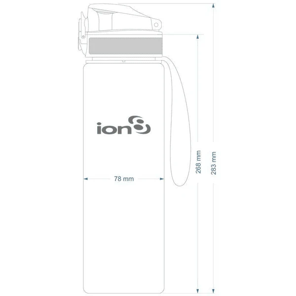 Ion 8 Lekvrije Kinderdrinkfles 1l Grijs 4 Ion 8 Lekvrije Kinderdrinkfles 1l Grijs - Afbeelding 4