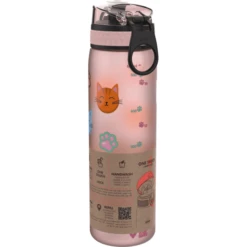 Ion8 , Lekvrije Drinkfles, Slim, Katten, 500 Ml -Kleintje Luxe ion8 lekvrije drinkfles slim katten 500 ml a317424 3