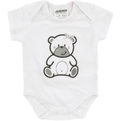 JACKY Body Korte Mouw WELCOME Wit/roze